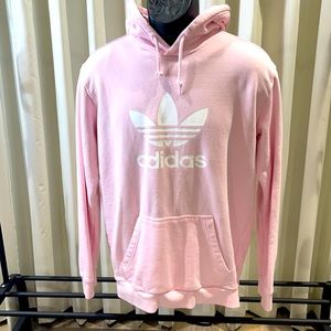 Adidas Men’s Pink Trefoil Pullover Hoodie